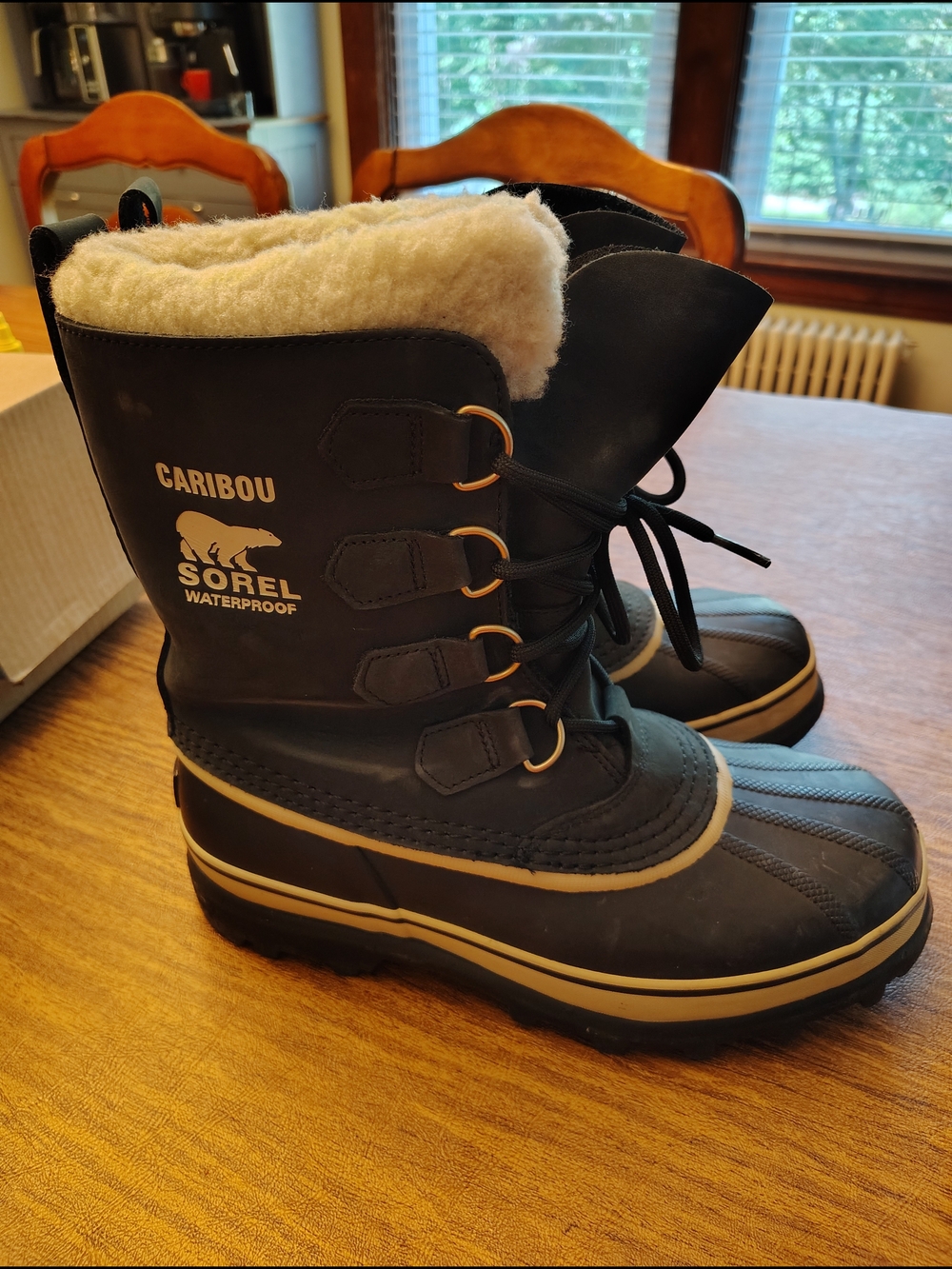 Sorel Black and Cream Women's Waterproof Lace-Up Snow Boots